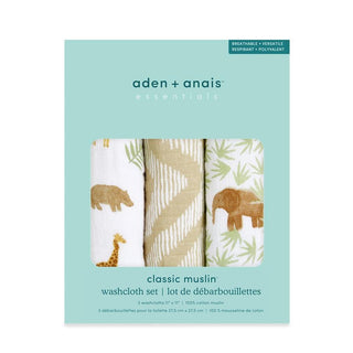 aden + anais essentials Washcloth Set 3pk - Shop at The Pump Station and Nurtury