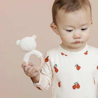 Blueberry Hill Cotton Crochet Rattle Teether - Shop at The Pump Station and Nurtury