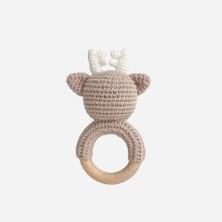 Blueberry Hill Cotton Crochet Rattle Teether - Shop at The Pump Station and Nurtury