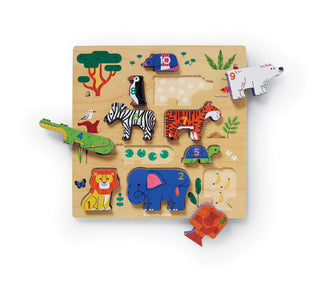 Crocodile Creek 123 Stacking Wood Puzzle, 2y+ - Shop at The Pump Station and Nurtury