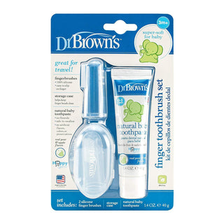 Dr. Brown's Silicone 2-Pack Finger Brush with Toothpaste - Shop at The Pump Station and Nurtury