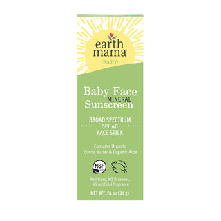 Earth Mama Baby Face Mineral Sunscreen Face Stick SPF 40 - Shop at The Pump Station and Nurtury