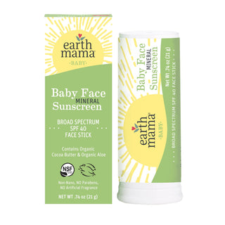 Earth Mama Baby Face Mineral Sunscreen Face Stick SPF 40 - Shop at The Pump Station and Nurtury