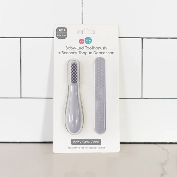 EZPZ Baby-Led Toothbrush + Tongue Depressor - Just $11.95! Shop now at The Pump Station & Nurtury