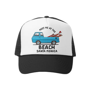 Grom Squad Trucker Hat, Meet Me at the Beach-Santa Monica - Shop at The Pump Station and Nurtury