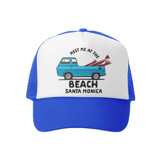 Grom Squad Trucker Hat, Meet Me at the Beach-Santa Monica - Shop at The Pump Station and Nurtury