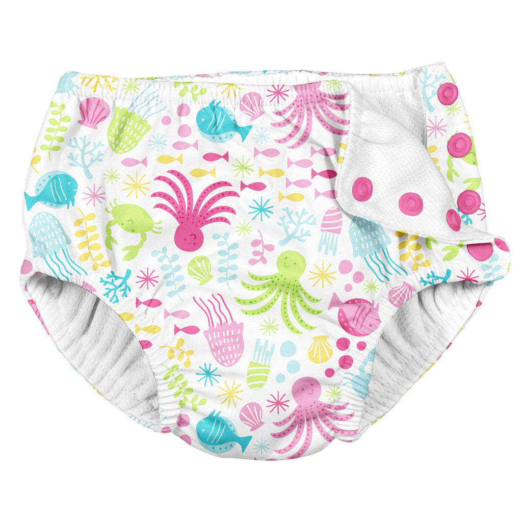 Iplay Snap Reusable Absorbent Swim Diaper- Undersea Blue - Active