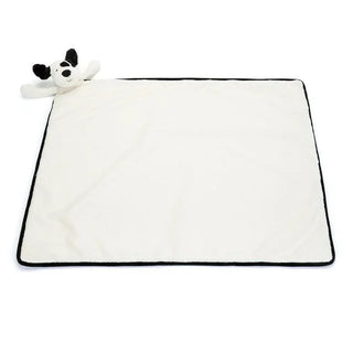 Jellycat Bashful Black & Cream Puppy Blankie - 2