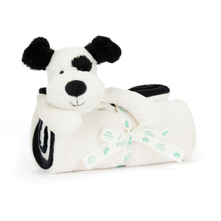 Jellycat Bashful Black & Cream Puppy Blankie - Shop at The Pump Station and Nurtury