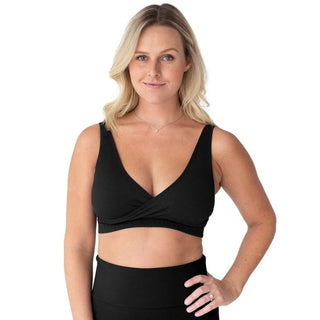 Kindred Bravely Sublime® Adjustable Crossover Nursing & Lounge Bra - Busty Black / Busty / Small - 1