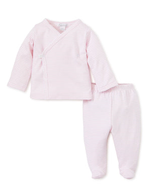 Kissy Kissy Simple Stripes L/S Cross Tee & Footed Pant Set - Shop at The Pump Station and Nurtury