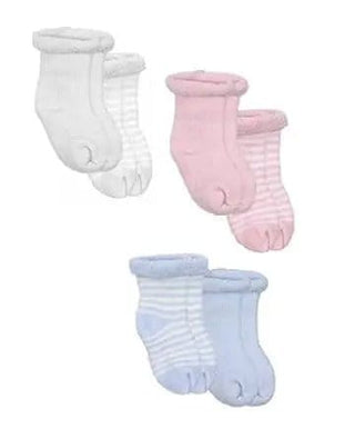 Kushies Baby Terry Newborn Socks - 1