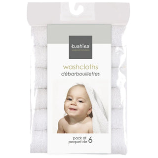 Kushies Baby Washcloths Single Ply 6 Pack - Shop at The Pump Station and Nurtury