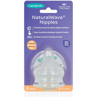 Lansinoh NaturalWAVE Silicone Baby Bottle Nipples - 2pk - Shop at The Pump Station and Nurtury