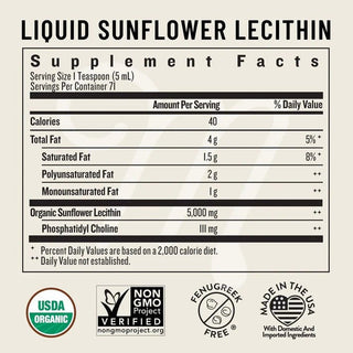 Legendairy Milk Organic Liquid Sunflower Lecithin 12 fl oz - Shop at The Pump Station and Nurtury