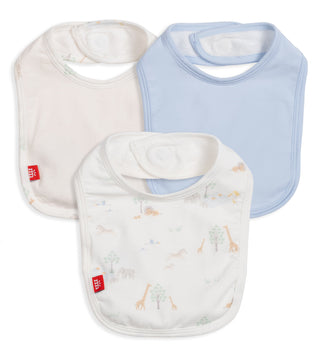 Magnetic Me Serene Safari Bib 3 pack S1 - White Serene - Feeding