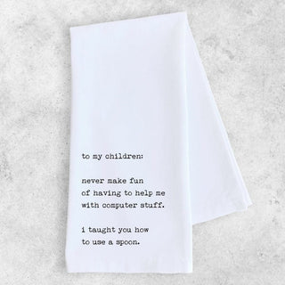 Mom - Tea Towels - To My Children Gifts & Cards