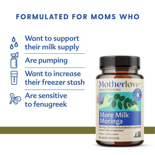 Motherlove More Milk Moringa - 60 Liquid Caps - Shop at The Pump Station and Nurtury