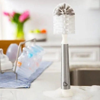 Munchkin Shine™ Stainless Steel Bottle Brush & Refill Brush Head - Shop at The Pump Station and Nurtury