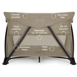 Nuna Sena Aire Playard with Zip-Off Bassinet - Shop at The Pump Station and Nurtury