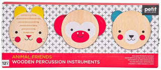 Petit Collage- Wooden Music Percussion Set, Animal Friends - Shop at The Pump Station and Nurtury