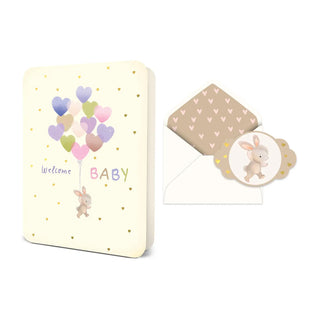 Studio Oh! Assorted Greeting Cards - Welcome Baby Heart Balloons - Gifts & Cards