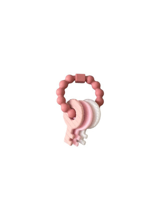 Three Hearts Silicone Key Rattle Teether - Shop at The Pump Station and Nurtury