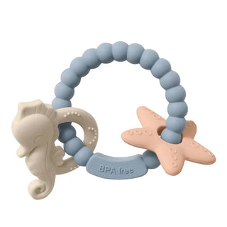 Three Hearts Silicone Seahorse Teether - Shop at The Pump Station and Nurtury