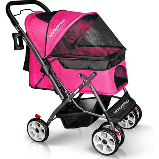 Wonderfold Folding Pet Stroller with Zipperless Entry & Reversible Handle Bar - Shop at The Pump Station and Nurtury