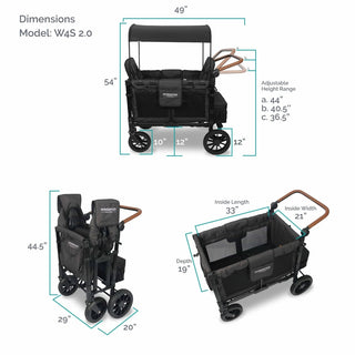 Wonderfold W4 Luxe Premium Quad Stroller - Shop at The Pump Station and Nurtury