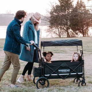 Wonderfold X2M Push + Pull Double Stroller Wagon w Magnetic Seatbelt Harness - Shop at The Pump Station and Nurtury