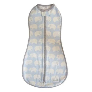 Woombie Original Swaddle | The Pump Station - Blue Elephant / NB 18